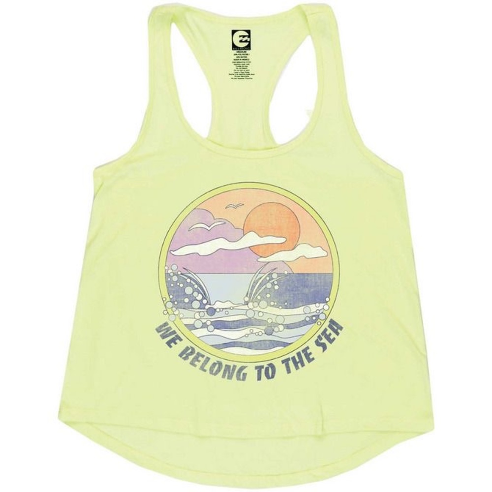 Billabong Neon Yellow Racerback Tank